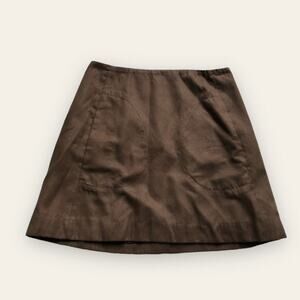 Zara faux suede soft short tan brown cottagecore skirt size xs